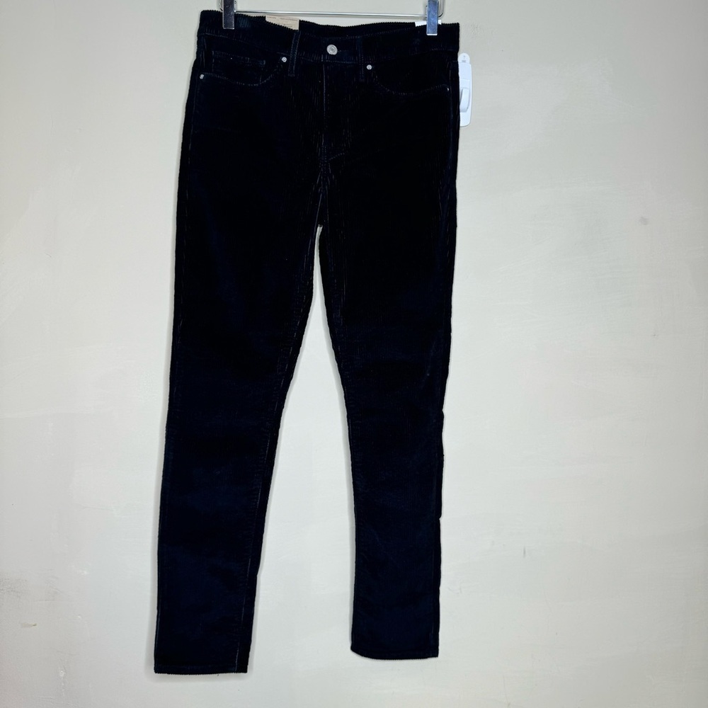Levis 311 Shaping Skinny Corduroy Pants Black Midrise Jeans Women Sz 30x30 NEW